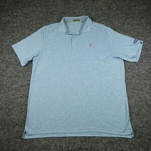 TASC Performance Polo Shirt Mens Extra Large Blue Heather Cloud Lightweight Soft
